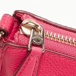 Pre Owned Coach Hot Pink Leather Baguette Bag