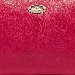 Pre Owned Coach Hot Pink Leather Baguette Bag