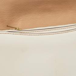 Pre Owned Coach Beoge/Old Rose Signature Coated Canvas and Leather Rose Embellished Riley Crossbody Bag