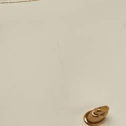 Pre Owned Coach Beoge/Old Rose Signature Coated Canvas and Leather Rose Embellished Riley Crossbody Bag