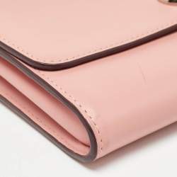 Coach Pink Leather Ruby Chain Clutch