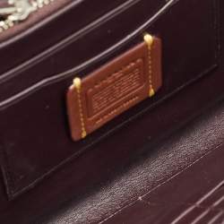 Coach Pink Leather Ruby Chain Clutch