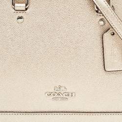 Pre Owned Coach Metallic Leather Mini Sierra Satchel