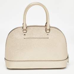 Pre Owned Coach Metallic Leather Mini Sierra Satchel