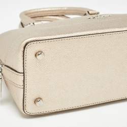 Pre Owned Coach Metallic Leather Mini Sierra Satchel