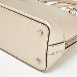 Pre Owned Coach Metallic Leather Mini Sierra Satchel