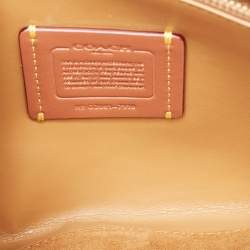 Pre Owned Coach Beige Leather Tabby Chain Shoulder Bag