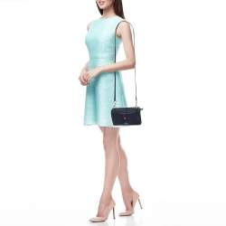 مملوكة مسبقًا Coach Navy Blue Leather Noa Pop Up Crossbody Bag