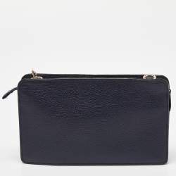 مملوكة مسبقًا Coach Navy Blue Leather Noa Pop Up Crossbody Bag