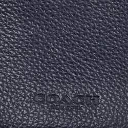 مملوكة مسبقًا Coach Navy Blue Leather Noa Pop Up Crossbody Bag