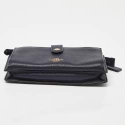 مملوكة مسبقًا Coach Navy Blue Leather Noa Pop Up Crossbody Bag