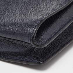 مملوكة مسبقًا Coach Navy Blue Leather Noa Pop Up Crossbody Bag