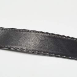 Pre Owned Coach Black Leather Logo Hobo