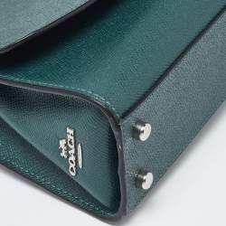 Coach Green Leather Tilly Top Handle Bag
