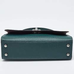 Coach Green Leather Tilly Top Handle Bag
