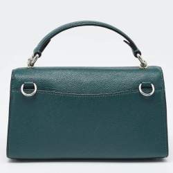 Coach Green Leather Tilly Top Handle Bag