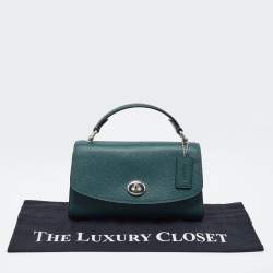 Coach Green Leather Tilly Top Handle Bag
