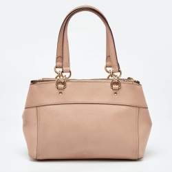 Coach Peach Leather Mini Brooke Carryall Satchel