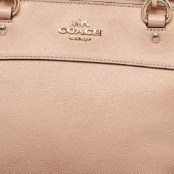 Coach Peach Leather Mini Brooke Carryall Satchel