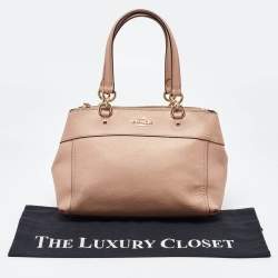 Coach Peach Leather Mini Brooke Carryall Satchel