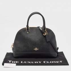 Pre Owned Coach Black Leather Sierra Satchel