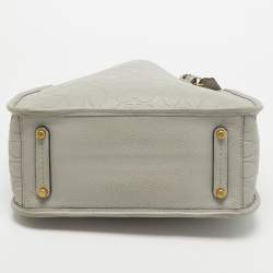 Coach Grey Signature Embossed Leather Tyler Carryall Tote