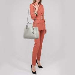 Coach Grey Signature Embossed Leather Tyler Carryall Tote