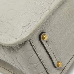 Coach Grey Signature Embossed Leather Tyler Carryall Tote