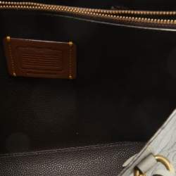 Coach Grey Signature Embossed Leather Tyler Carryall Tote