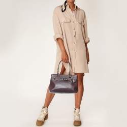 Coach Burgundy Leather Swagger 33 Tote