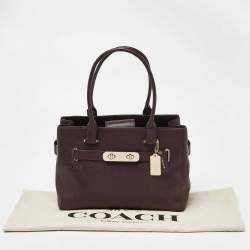 Coach Burgundy Leather Swagger 33 Tote