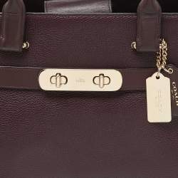Coach Burgundy Leather Swagger 33 Tote