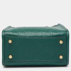Coach Green Signature Embossed Leather Field Tote