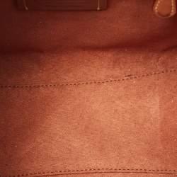 Coach Green Signature Embossed Leather Field Tote