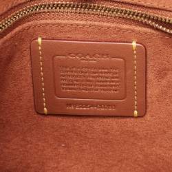 Coach Green Signature Embossed Leather Field Tote
