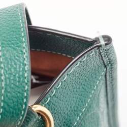 Coach Green Signature Embossed Leather Field Tote