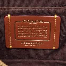 Coach x Selena Black/Beige Leather Trail Top Handle Bag
