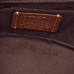 Coach x Selena Black/Beige Leather Trail Top Handle Bag
