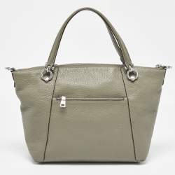Pre Owned Coach Green Leather Kacey Satchel