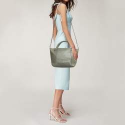 Pre Owned Coach Green Leather Kacey Satchel