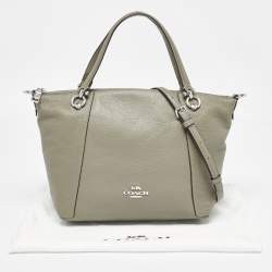 Pre Owned Coach Green Leather Kacey Satchel