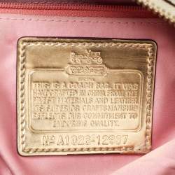 Pre Owned Coach Gold Metallic Leather Madison Sabrina Satchel 