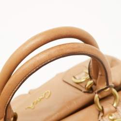 Coach Beige Leather Ashley Satchel