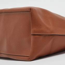 Pre Owned Coach Brown Leather City Zip Tote
