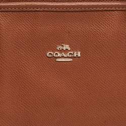 Pre Owned Coach Brown Leather City Zip Tote