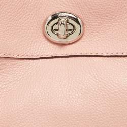 Pre Owned Coach Pink Leather Edie Shoulder Bag
