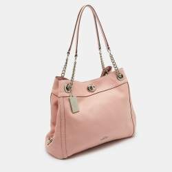 Pre Owned Coach Pink Leather Edie Shoulder Bag