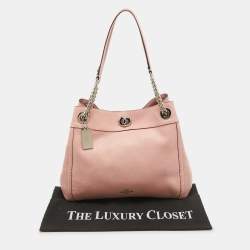 Pre Owned Coach Pink Leather Edie Shoulder Bag