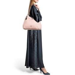 Pre Owned Coach Pink Leather Edie Shoulder Bag