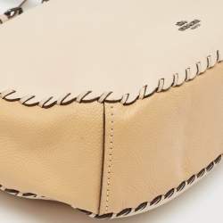 Coach Two Tone Beige Leather Sutton Hobo